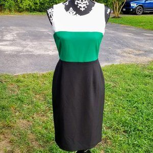 Beautiful Sleeveless Color Block Dress
